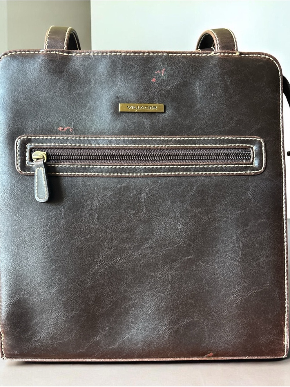 🎉BOGO 1/2 🎉 VTG Liz Claiborne Villager Classic Dark Brown Shoulder Bag - Picture 3 of 10